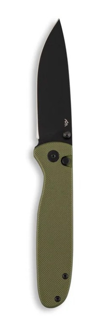 Outdoor Edge Dirk Folding Knife Green Anodized Alum Black 8Cr13MoV Blade OEDK-1C