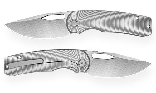 Bestech Kriya Framelock Folding Knife Satin M398/Ripple Titanium