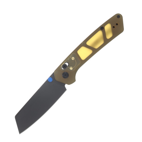 Kizer Madrac CL AirTi Folding Knife Yellow PEI Handle Matte DLC Ultra M390 Blade K3693ACS3