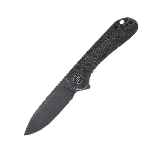We Knife Elementum Framelock Folding Knife Black Stonewash Magnacut/Black Titanium WE18062XA-1