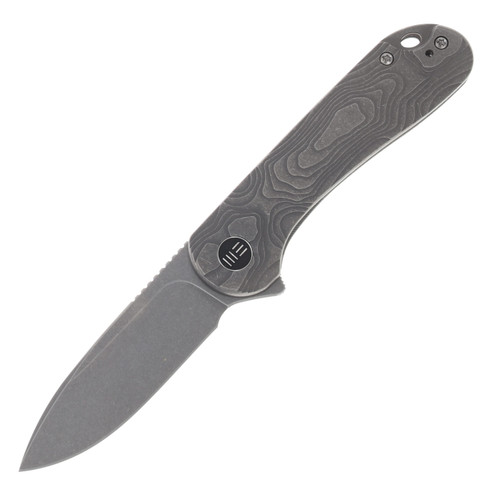 We Knife Elementum Framelock Folding Knife Stonewash Magnacut/Gray Titanium WE18062XA-2