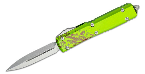 Microtech Ultratech Out-The-Front Automatic Knife (D/E Stonewash | Zombie Green)