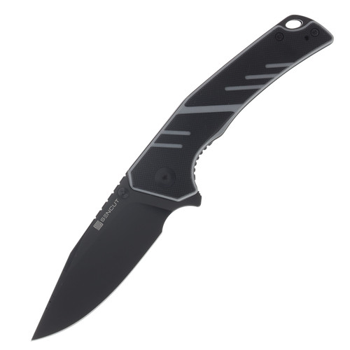 Sencut Quirk Linerlock Folding Knife Black D2/Black and Gray G-10 S25099-2