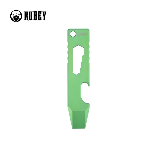 Kubey Titanium Pry Bar Pocket Tool Green Anodized Titanium