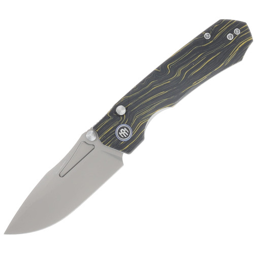 Remette Rhino Folding Knife Sandblasted/Black & Gold G-10 RNGC6