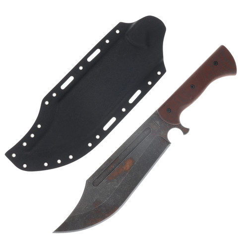 Work Tuff Gear V-44X-III Fixed Blade SK85 Copper Washed Natural Canvas Micarta Grip Black Kydex Sheath SK85-CWNCMB