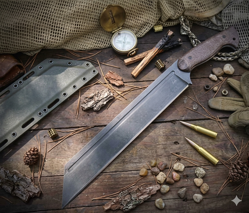WorK Tuff Gear Sea-X Fixed Blade SKS51 Hand Rub APO Burlap Canvas Micarta Grip ODG Kydex Sheath
