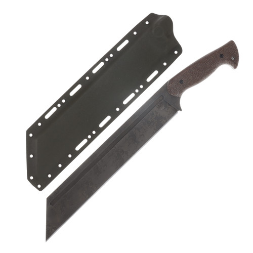 WorK Tuff Gear Sea-X Fixed Blade SKS51 Hand Rub APO Burlap Canvas Micarta Grip ODG Kydex Sheath SKS51-HRAPOBCMODG