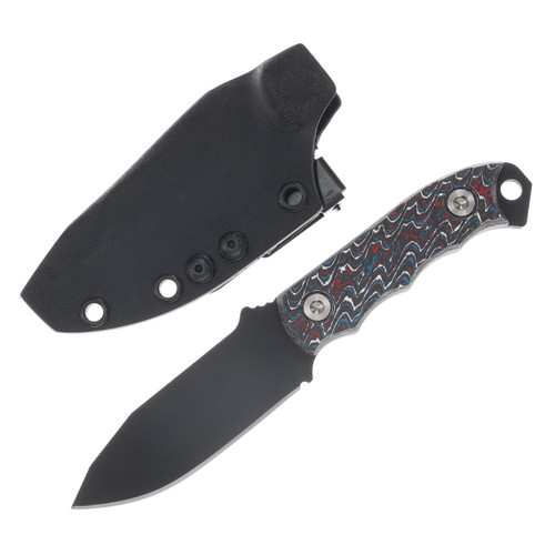 Half Face Blades Disaster Cub Fixed Blade Armor Black Cerakote/Nebula FatCarbon HFDISASTERCUBNEBARMBK