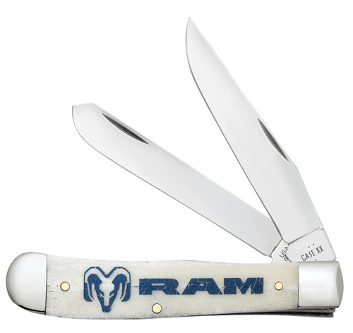 Case XX Smooth Natural Bone Ram Trucks Trapper CA37485