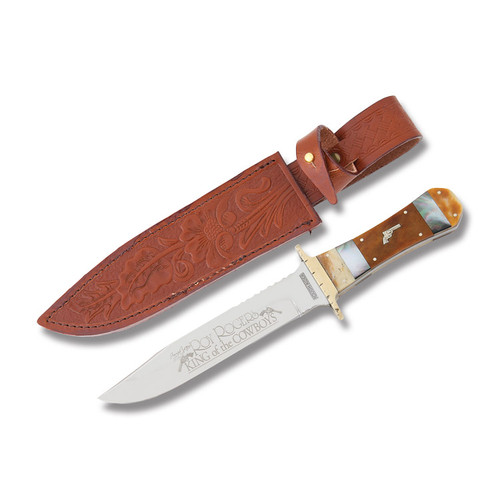 Rough Rider Roy Rogers Custom Bowie Fixed Blade Smooth Bone Handle RR1513
