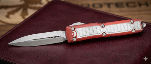 Microtech SMKW Exclusive Ultratech OTF Auto D/E Apocalyptic Standard X-Wing AUMT12210APXW