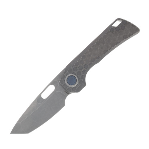 Vosteed Nymble Folder Elmax Acid Wash and SW Blade Acid Wash Gray Titanium Handle A4704
