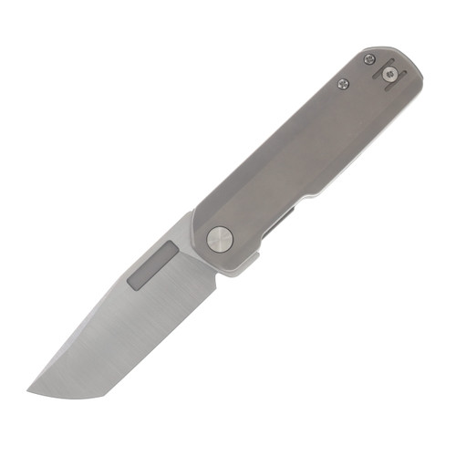 Vero Engineering Avid 3 Folding Knife Belt S45VN Stonewash Titanium VAVID3BELTSWTI