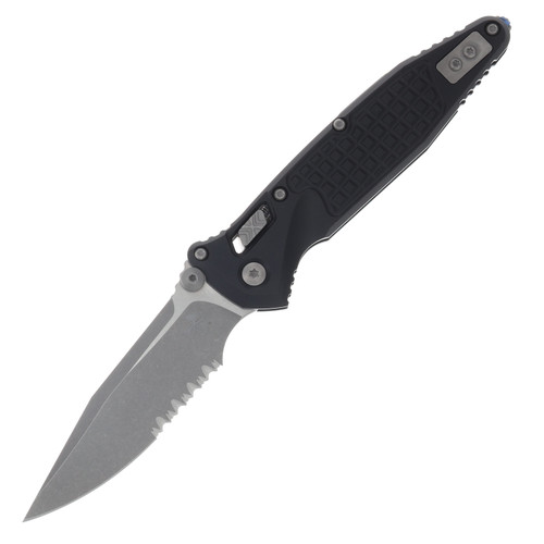 Microtech SOCOM RAM-LOK Folding Knife Partially Serrated Apocalyptic S/E Frag Black MT160RL11APFR