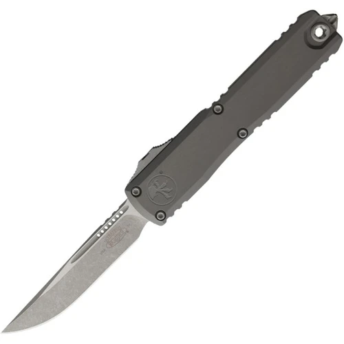 Microtech Ultratech Gen IV OTF Automatic Apocalyptic S/E Natural Clear Aluminum AUMT1121410APNC