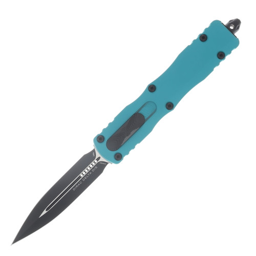 Microtech Dirac Delta OTF Automatic Knife Black Dagger/Cyan AUMT2271CN