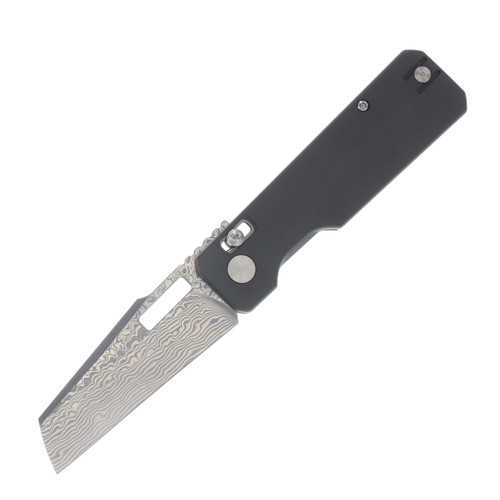Vero Engineering Aura Talon Folding Knife Damascus Grey Aluminum VAUTALDAMGY