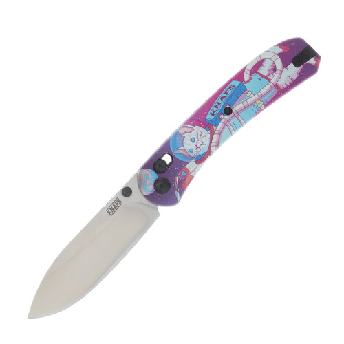 Knafs Lander 2 Pocket Folding Knife - Kitty Cosmo Crew G10 - Grey SW - Pre-built KNAFS00488