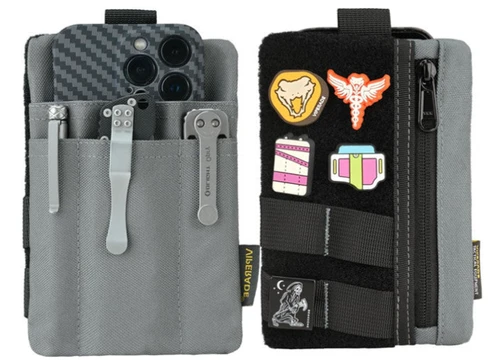 Viperade VE27 Organizer Pouch Cordura EDC Pouch with Zipper Pocket Grey VE27GY
