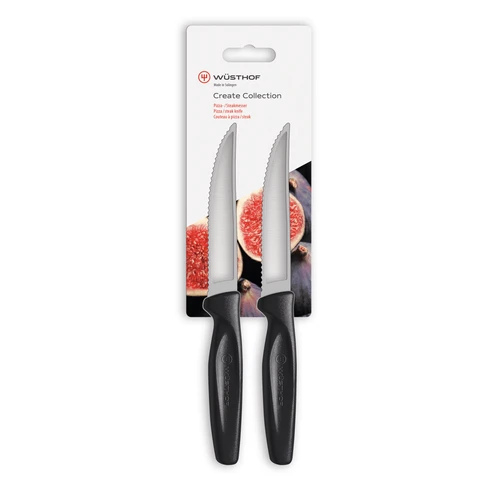 Wüsthof Create Collection 2-Pc Steak/Pizza Knife Set - Black