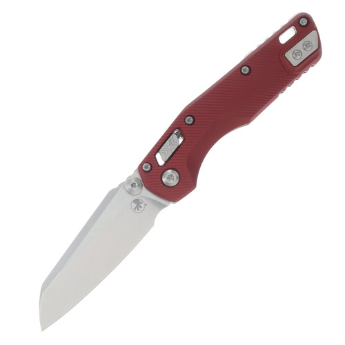 Microtech MSI Mini RAM-LOK Folder SW Standard Fluted Aluminum Merlot MT210M10FLMR