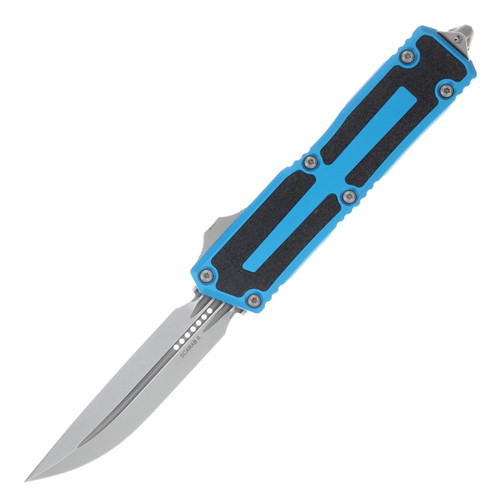 Microtech Scarab II GEN III OTF Auto D/E Stonewash Standard Blue AUMT118010BL