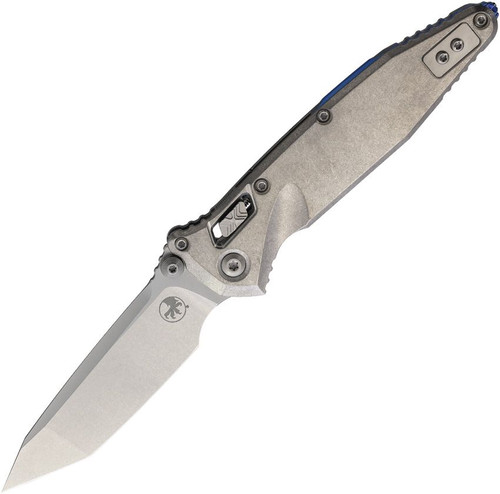 Microtech Socom RAM-LOK Tanto Marfione Slab Titanium Blue Knife