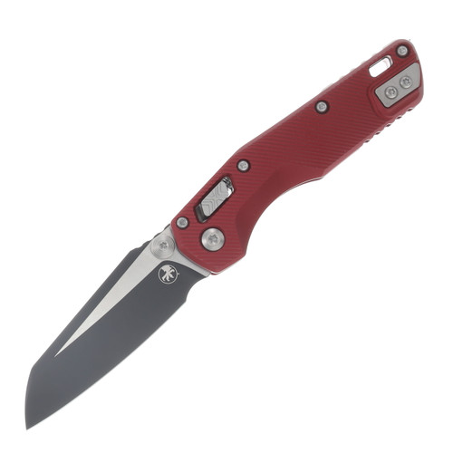 Microtech MSI Mini RAM-LOK Folding Knife Black Fluted Merlot MT210M1FLMR