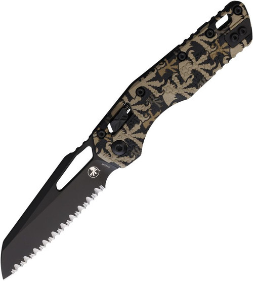 Microtech MSI RAM-LOK Folding Knife Tri-Grip Claw Camo Polymer Serrated