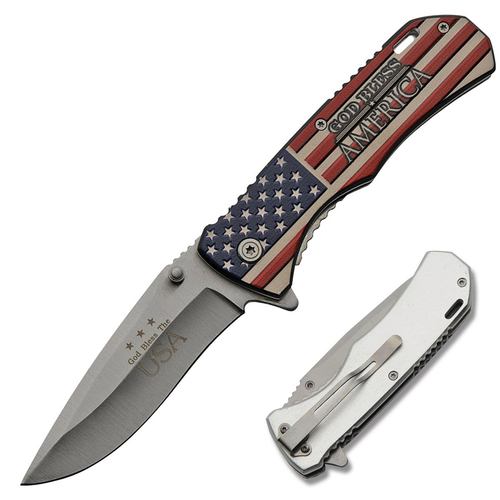 Patriot Folding Knife God Bless America 300464GB