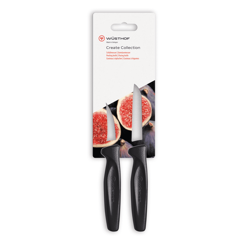 Wüsthof Create Collection 2-Pc Paring and Peeling Knife Set - Black