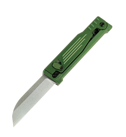 Reate EXO Performance 2 Bld. Gravity Knife SW/Satin Serrated Nitro V -Stripe Pattern Green REEXOP-3