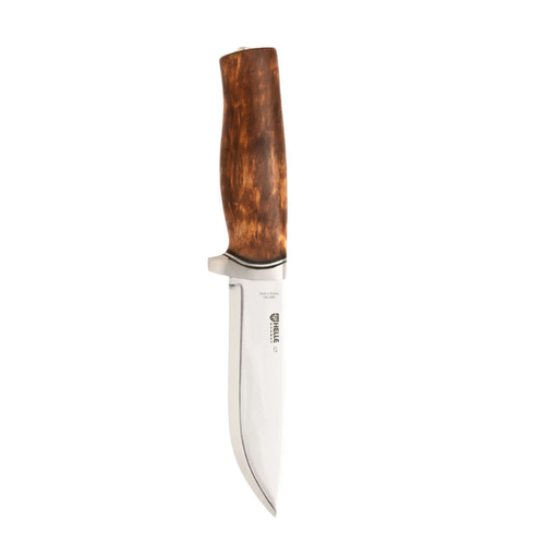 Helle GT Fixed Blade Satin 14C28N/Curly Birch