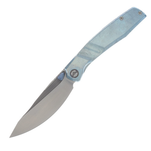 Ferramonster Astrome Folder S90V Hand Rubbed Satin Blade Blue Titanium Handle FM23009-E