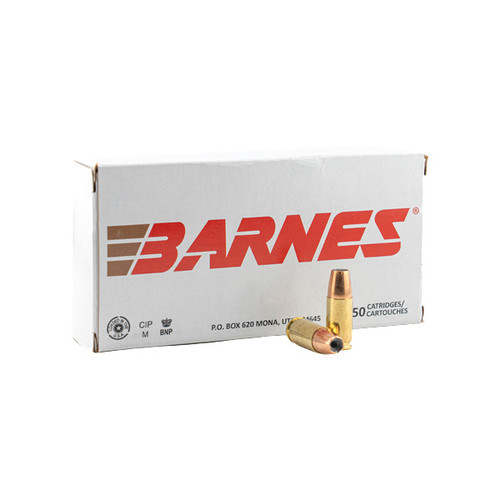 Barnes Bullets 9mm Luger 20 Rounds Brass Centerfire Handgun Ammunition 115 Grain Semi-Jacketed Hollow Point 