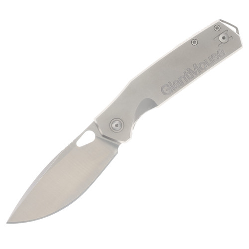 Giantmouse Zoobie Framelock Folding Knife Satin Elmax/Titanium ZOOBIE-TITANIUM ZOOBIE-TITANIUM