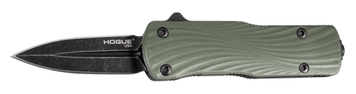 Hogue Micro Counterstrike OTF Automatic Knife Black Stonewash Dagger/Olive Drab Green