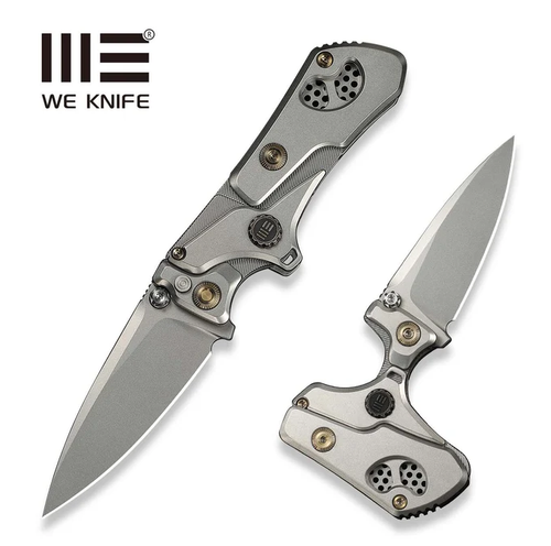 We Knife NexoMorph Folding Knife and Push Dagger Stonewash M390/Gray Titanium WE24037B-2