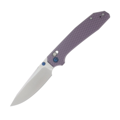CIVIVI Tessera Diamond Patterned Purple Aluminim Handle Satin Finished S35VN Blade (MAP) (1) CE26029-2