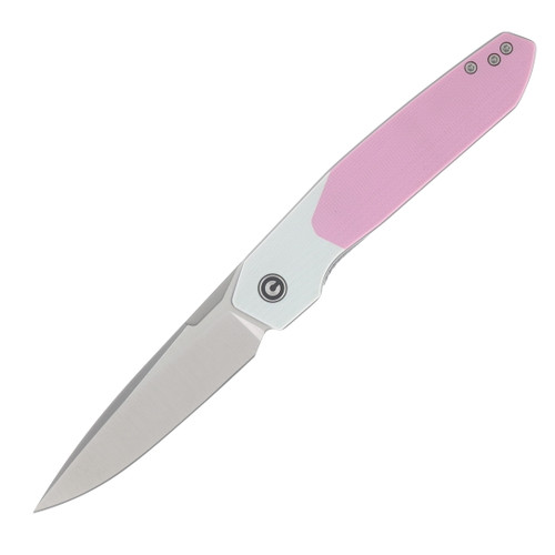 CIVIVI Brr15 Light White & Powder Pink G-10 Handle Satin Nitro V Blade C25063-3