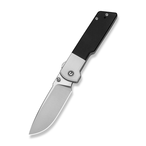 CIVIVI Zygon Top Crossbar Lock Folding Knife Satin Nitro V/Black and White G-10 C25035C-1