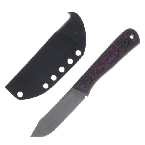 Very Good Knife Co Pocket Doc Fixed Blade Purple Haze Fat Carbon - SW Nitro V Blade VGKCPDFCPH
