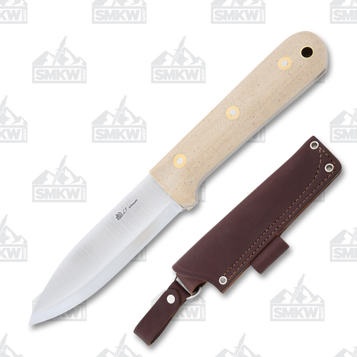 LT Wright Knives Genesis Scandi A2 Tool Steel Blade Tan Micarta Handles