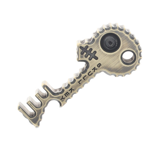 Copper Shed V6 Skull Key Bottle Opener 1/2-In (Darkened Brass, Black)