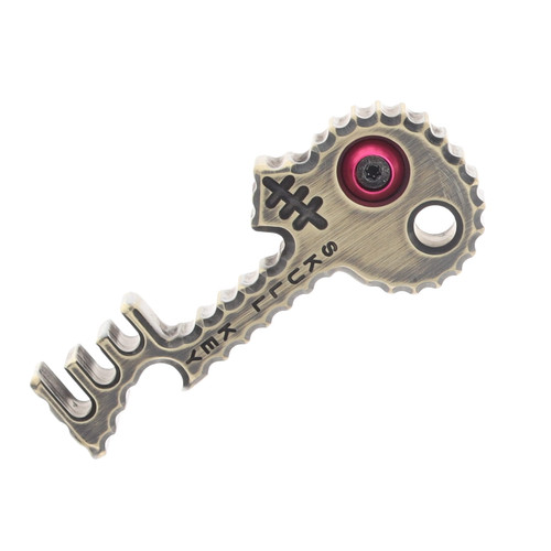 Copper Shed V6 Skull Key Bottle Opener 1/2-In (Darkened Brass, Pink)