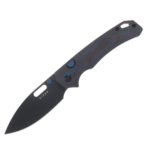 Kizer SMKW Exclusive Outposter Folder Damtanium Camo Carbon - Black TI Coated Nitro V V3802BDE1