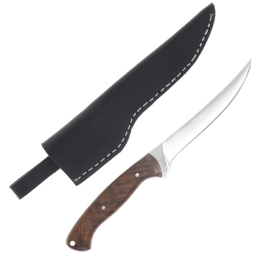 Herron Knives Fixed Blade Fillet Knife L6 Carbon Steel/Walnut Wood HK16