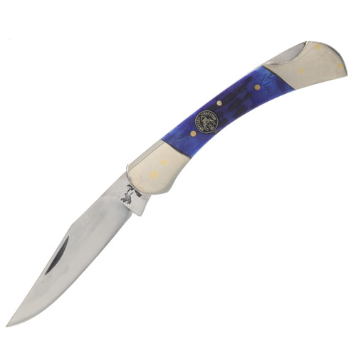 Frost Whitetail Lockback Blue Pick Bone Folding Knife FRWT547BLPB