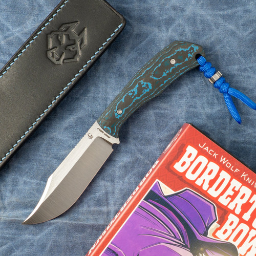 Jack Wolf Bordertown Bowie Fixed Blade Arctic Storm FatCarbon BORDE-01-FC-ARCTIC
